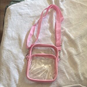 Pink Clear Crossbody Bag